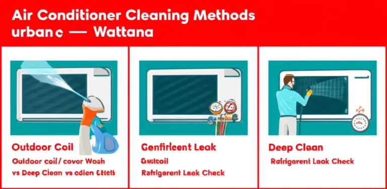 ประเภทการล้างแอร์ที่เหมาะกับพื้นที่วัฒนา — ล้างแอร์แบบล้างฉากนอก vs Deep Clean vs เช็ครั่วน้ำยา พร้อมข้อดีข้อเสีย