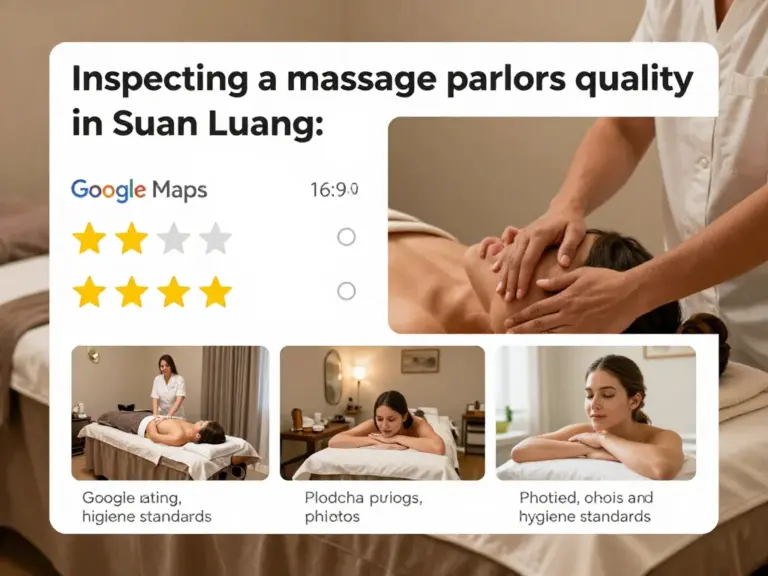 วิธีตรวจสอบคุณภาพร้านนวดในสวนหลวง: รีวิว รีวิว Google Maps, คะแนนร้าน, ภาพถ่าย, และมาตรฐานสุขอนามัย