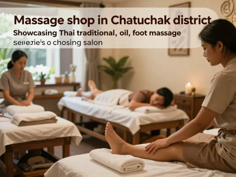 ทำไมคนค้นหา “ร้านนวด เขตจตุจักร” — ประเภทบริการ (นวดแผนไทย นวดน้ำมัน นวดเท้า) และวิธีเลือกร้านตามความต้องการ
