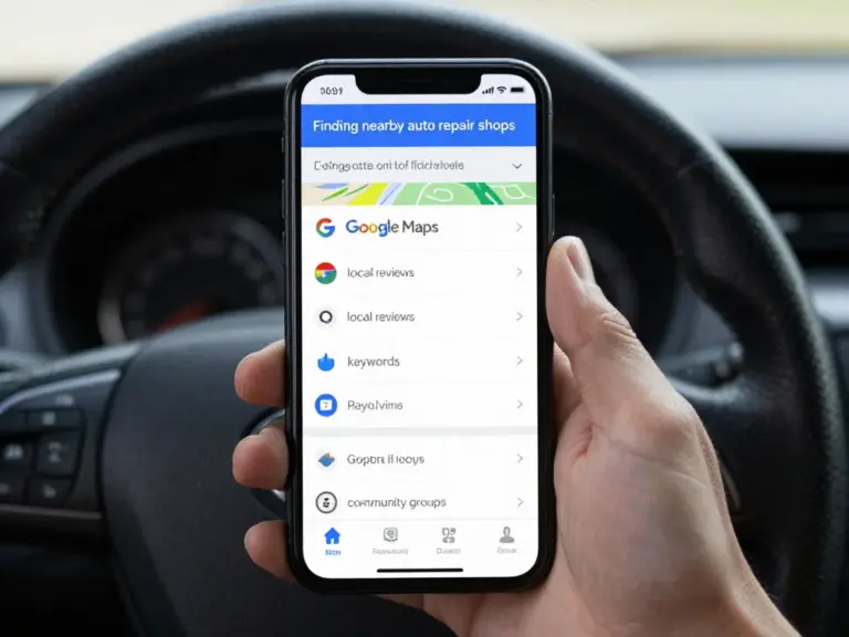 วิธีค้นหาอู่ซ่อมรถใกล้คุณ: ใช้ Google Maps รีวิว คีย์เวิร์ดท้องถิ่น และกลุ่มชุมชนออนไลน์