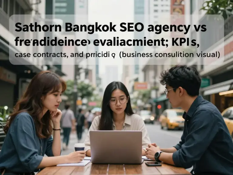วิธีประเมินเอเจนซี่หรือฟรีแลนซ์ รับทำ SEO เขตสาทร: เคสตัวอย่าง, KPI, สัญญาและราคาที่เหมาะสม