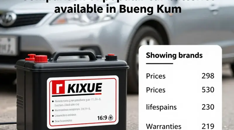 เปรียบเทียบแบตเตอรี่รถยนต์ยี่ห้อยอดนิยมที่หาซื้อได้ในบึงกุ่ม (ราคา อายุการใช้งาน รับประกัน)