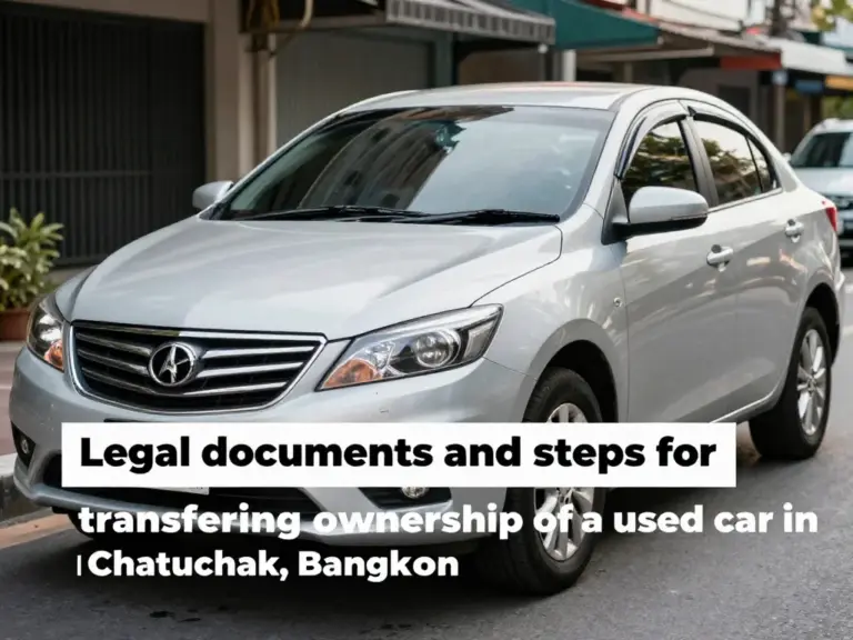 เอกสารและขั้นตอนโอนกรรมสิทธิ์รถมือสองในเขตจตุจักรอย่างถูกต้องตามกฎหมาย