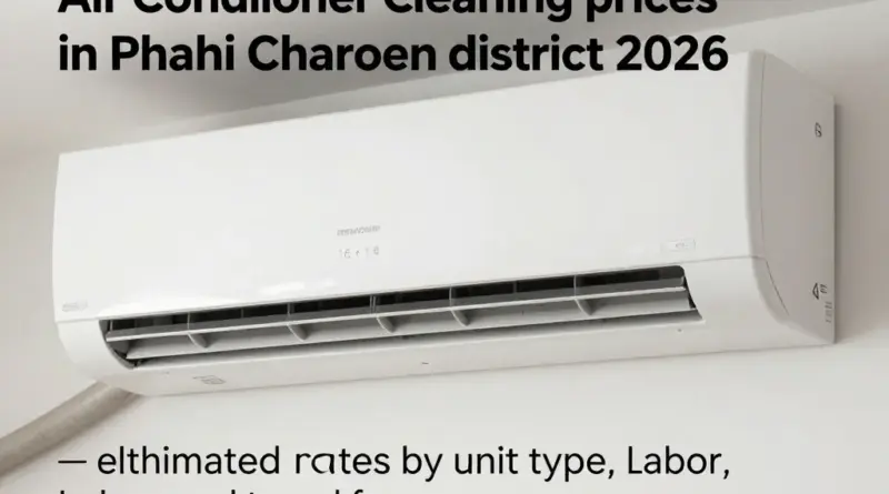 ราคาล้างแอร์ใน เขตภาษีเจริญ ปี 2026 — ราคาประเมินสำหรับเครื่องประเภทต่างๆ ค่าแรง และค่าเดินทาง