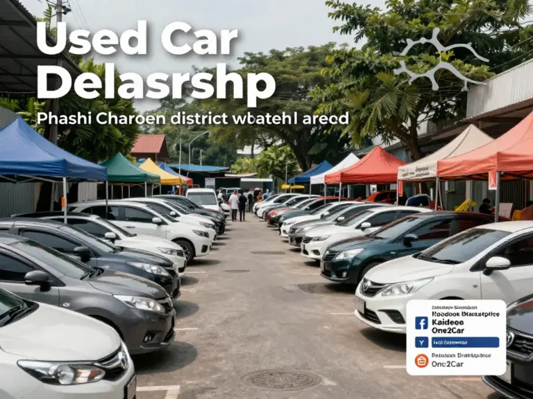 แหล่งขายรถมือสองในเขตภาษีเจริญ: เต็นท์รถ ดาวน์โฆษณาออนไลน์ (Facebook Marketplace, Kaidee, One2Car) และกลุ่มซื้อขายท้องถิ่น