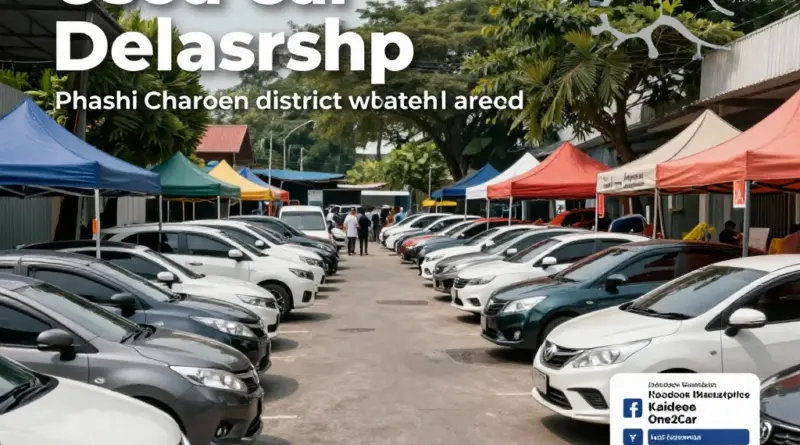แหล่งขายรถมือสองในเขตภาษีเจริญ: เต็นท์รถ ดาวน์โฆษณาออนไลน์ (Facebook Marketplace, Kaidee, One2Car) และกลุ่มซื้อขายท้องถิ่น