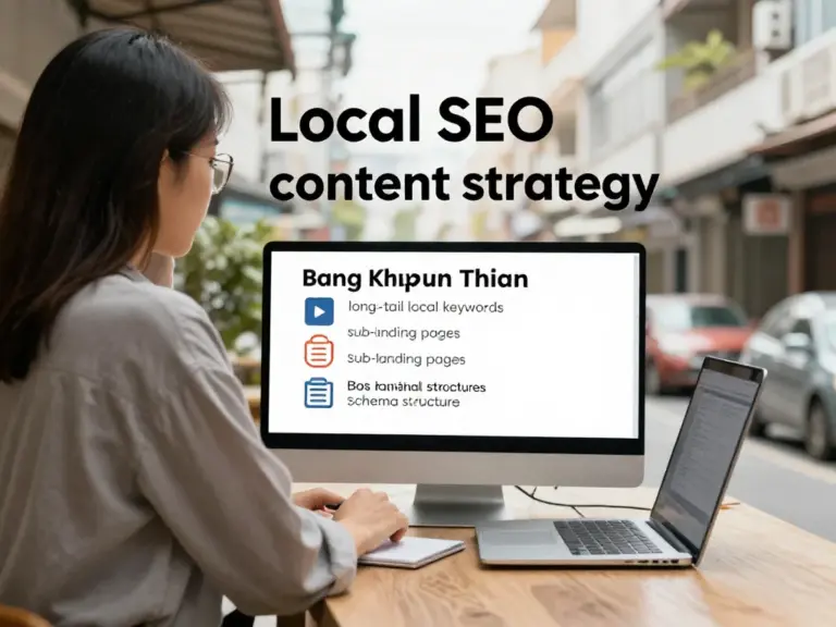 กลยุทธ์คอนเทนต์และคีย์เวิร์ดเชิงพื้นที่สำหรับบางขุนเทียน: Long-tail keywords, หน้า Landing Page ย่อย และโครงสร้าง Schema