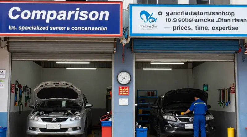 บริการซ่อมรถทั่วไป vs. ศูนย์บริการเฉพาะทางในตลิ่งชัน — เปรียบเทียบราคา เวลา และความเชี่ยวชาญ