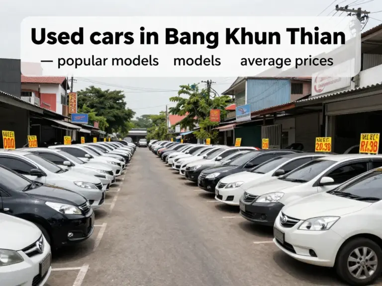 รถมือสองทั่วไปในบางขุนเทียน: รุ่นยอดนิยม ราคาเฉลี่ย และแหล่งซื้อขายที่ควรรู้