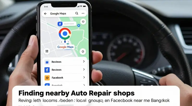 วิธีค้นหาอู่ซ่อมรถใกล้คุณอย่างมีประสิทธิภาพ — ใช้ Google Maps รีวิว เฟซบุ๊ก และกลุ่มท้องถิ่น พร้อมคำค้นแนะนำเช่น “อู่ซ่อมรถใกล้ฉัน บางกอกน้อย”