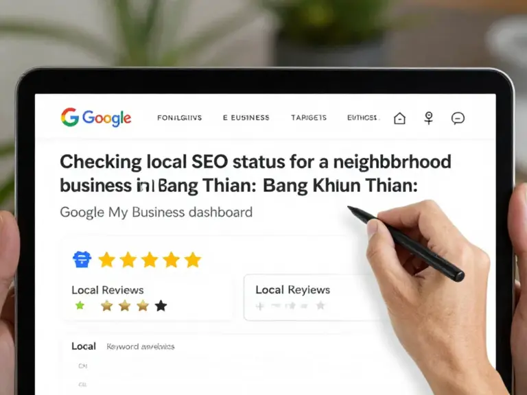 วิธีตรวจสอบสถานะปัจจุบันของ SEO ท้องถิ่น (Google My Business, รีวิว, คีย์เวิร์ดท้องถิ่น) ในบางขุนเทียน