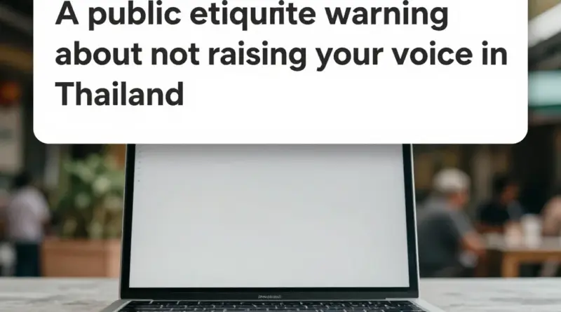 Why You Should Never Raise Your Voice in Public in Thailand